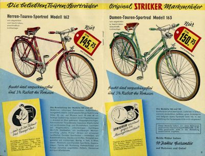 Stricker Fahrrad Programm 1958