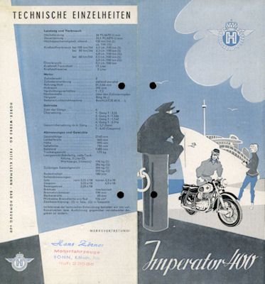 Horex Imperator 400 brochure ca. 1955