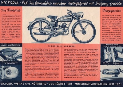 Victoria V99 BL Fix brochure 1950