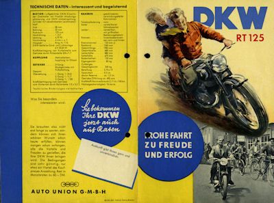 DKW RT 125 Prospekt 8.1952