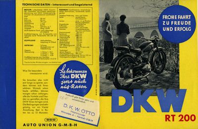 DKW RT 200 brochure 8.1952