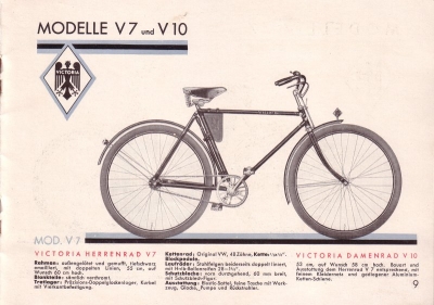 Victoria Fahrrad Programm 1934 Teil 2