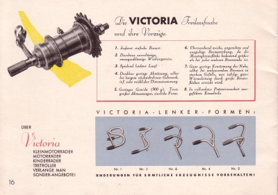 Victoria Fahrrad Programm 1934 Teil 2