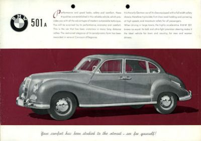 BMW 501 A brochure 11.1954