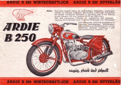 Ardie B 250 Prospekt 1950