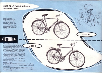 Victoria Fahrrad Programm 5.1958