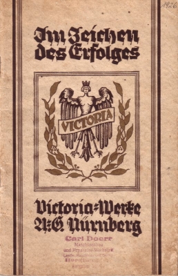 Victoria brochure „Im Zeichen des Erfolges“ 1926