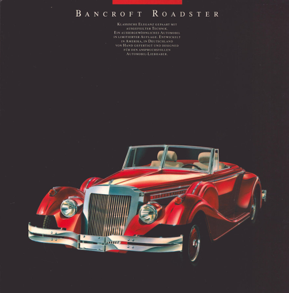Bancroft Roadster Prospekt 1991