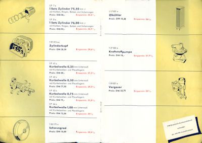 VW Original Ersatzteile Austausch-Dienst 1953