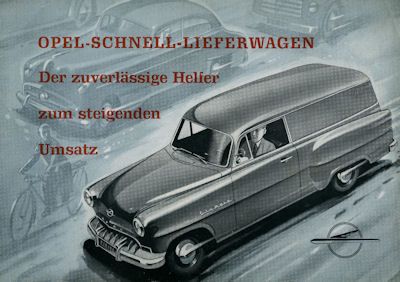 Opel Olympia Rekord Schnell-Lieferwagen Prospekt 1953