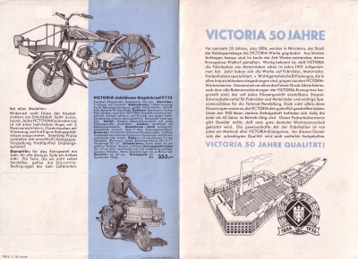 Victoria Jubiläums-Kleinmotorräder Prospekt 1.1936