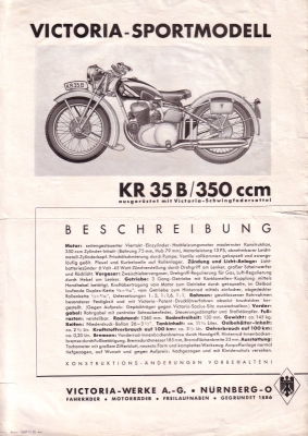 Victoria KR 35 B Prospekt 1935