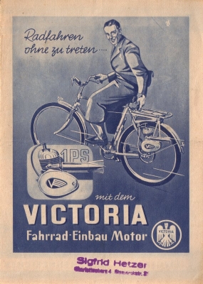 Victoria bicycle motor brochure 6.1949