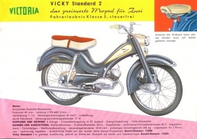 Victoria Programm Mopeds u. Kleinkrafträder 1965