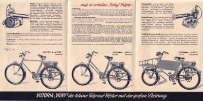 Victoria Fahrrad Einbau Motor Prospekt 1952/53