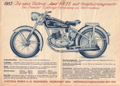 Victoria KR 25 HM brochure 1952