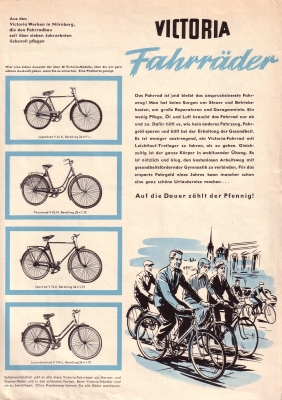 Victoria Fahrrad Programm 1957