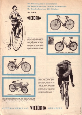 Victoria Fahrrad Programm 1957