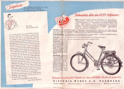 Victoria Vicky FM 38 Prospekt 12.1952