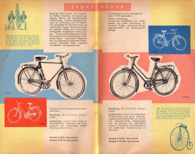 Victoria Fahrrad Programm ca. 1957