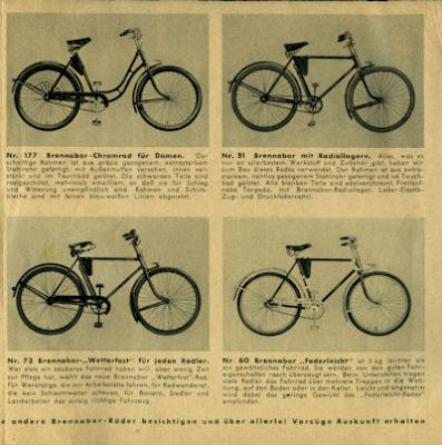 Brennabor Fahrrad Prospekt 2.1938