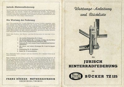 Bücker TZ 125 Jurisch brochure 1950s