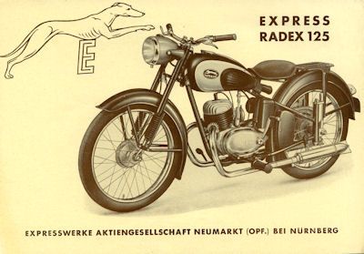 Express Radex 125 Prospekt 1950er Jahre