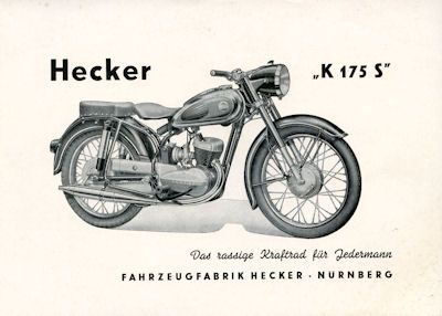 Hecker K 175 S Prospekt 1950er Jahre