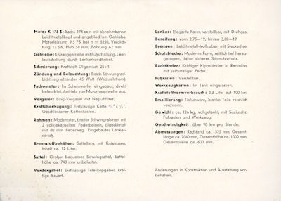 Hecker K 175 S Prospekt 1950er Jahre