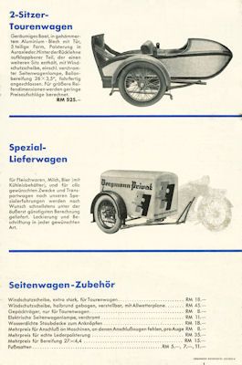 OD Seitenwagen Prospekt 1930er Jahre