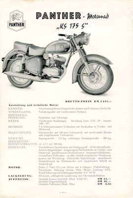 Panther Programm ca. 1952