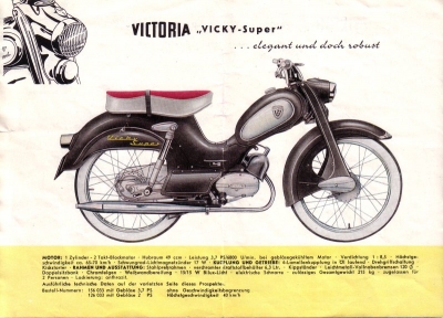 Victoria Mopeds + Kleinkrafträder Prospekt 2.1961