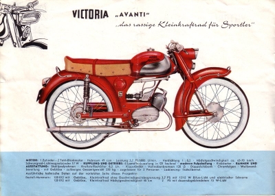 Victoria Mopeds + Kleinkrafträder Prospekt 2.1961