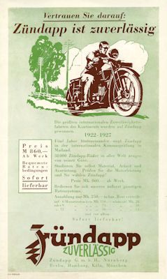 Zündapp Plakat 4.1928