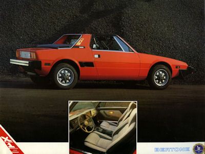 Fiat X 1/9 Bertone brochure 5.1984