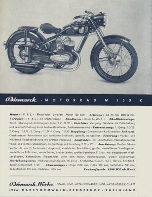 Bismarck program ca. 1951