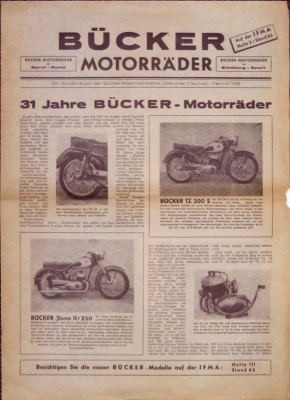 Bücker IFMA 1953 Zeitung