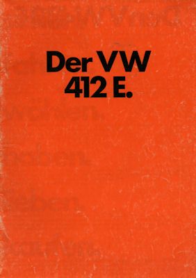 VW 412 E Prospekt 8.1972