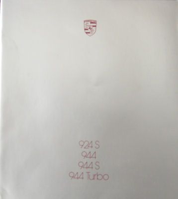 Porsche 924S-944 Turbo Prospekt 7.1986