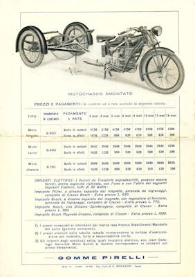 Moto Guzzi Veicoli da Trasporto Prospekt 1931