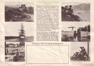 Zündapp Z 200 Prospekt 1929/30