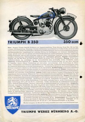 Triumph Programm 1939