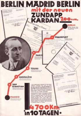 Zündapp Kardan 200 ccm Prospekt 1933