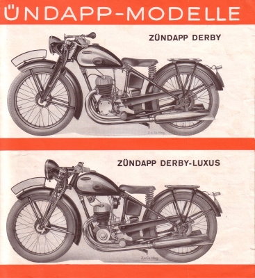 Zündapp Programm 1933