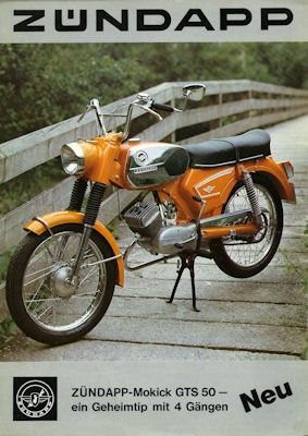 Zündapp Mokick GTS 50 Prospekt 1973