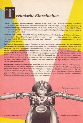 Zündapp 175 S Prospekt 1956