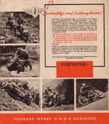 Zündapp Programm 1939