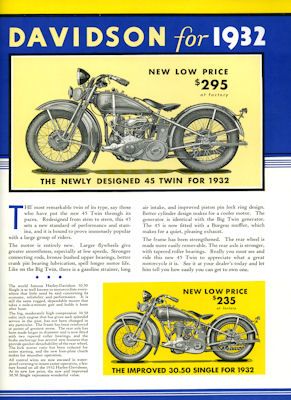 Harley-Davidson program 1932