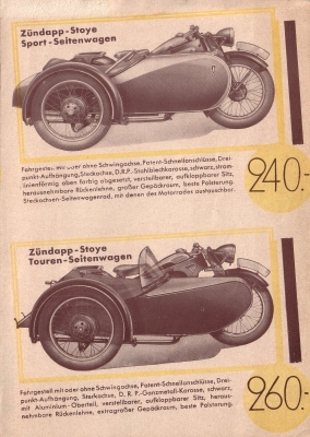 Zündapp Programm 1933