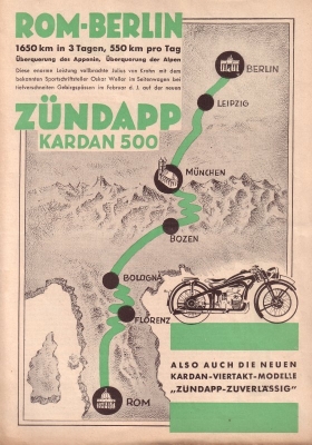 Zündapp Kardan 500 Prospekt 1933